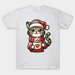 Cozy Winter Cat T-Shirt